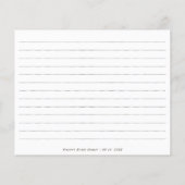 カラフル春ワイルドフラワーブライダルシャワーレシピ (裏面)