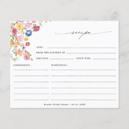 カラフル春ワイルドフラワーブライダルシャワーレシピ