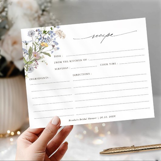 カラフル春ワイルドフラワーブライダルシャワーレシピ