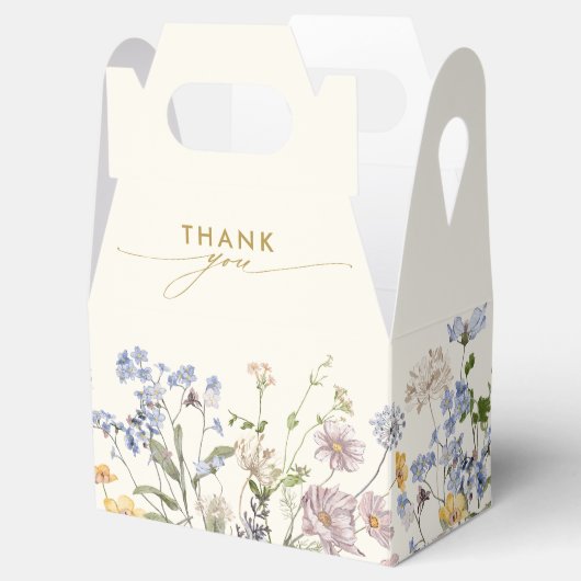 カラフル春ワイルドフラワーメドーゴールデン結婚ズ フェイバーボックス (オープン)