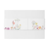 カラフル春ワイルドフラワー結婚のスクリプエレガントト 招待状ベリーバンド (裏面例)