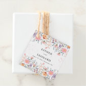 カラフル春ワイルドフラワー結婚ズ フェイバータグ (インサイチュ)