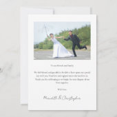 カラフル春ワイルドフラワー結婚フォト サンキューカード (裏面)