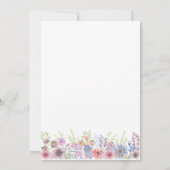 カラフル春ワイルドフラワー結婚式招待状 招待状 (裏面)