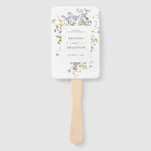 カラフル春ワイルドフラワー野結婚草牧草地のタイムライン ハンドファン (正面)