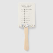 カラフル春ワイルドフラワー野結婚草牧草地のタイムライン ハンドファン (裏面)