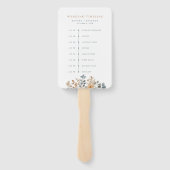 カラフル春ワイルドフラワー野結婚草牧草地のタイムライン ハンドファン (裏面)