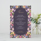 カラフル春ワイルドフラワー野結婚草牧草地のメニュー (スタンド正面)