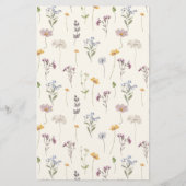 カラフル春ワイルドフラワー野結婚草牧草地のメニュー (裏面)