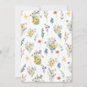 カラフル春ワイルドフラワー、ガーデンフラワー結婚ズ 招待状 (裏面)