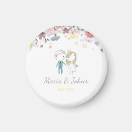 カラフル春水色フローラ磁石 マグネット