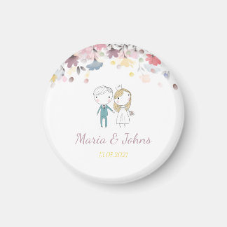 カラフル春水色フローラ磁石 マグネット