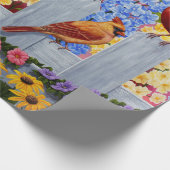 カラフル春花園の鳥 ラッピングペーパー (角)