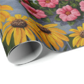 カラフル春花園の鳥 ラッピングペーパー (ロールコーナー)