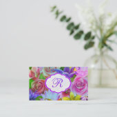 カラフル春花柄 名刺 (スタンド正面)