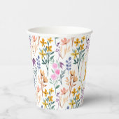 カラフル春花水彩模様モノグラム 紙コップ (右)