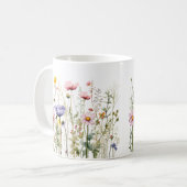 カラフル春花水彩模様 コーヒーマグカップ (正面左)