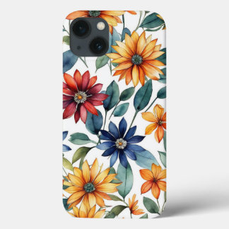 カラフル春野かわいらし花柄 iPhone 13ケース