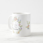 カラフル春野の花 | 愛おばあちゃん コーヒーマグカップ (正面左)