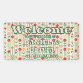 カラフル春野草牧草地のシーティングチャート 横断幕 (横)