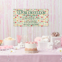 カラフル春野草牧草地のシーティングチャート 横断幕