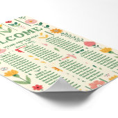 カラフル春野草牧草地Gシーティングチャート ポスター (角)