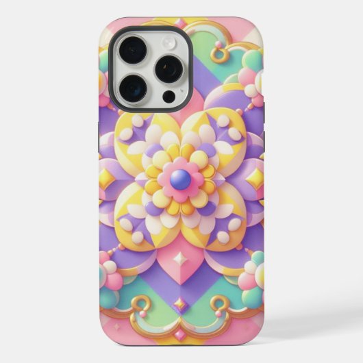 カラフル春/イースター/プリンセスパステル iPhoneケース (裏面)