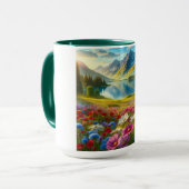 カラフル春/フローラ山湖 マグカップ (正面左)