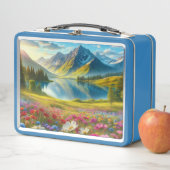 カラフル春/フローラ山湖 メタルランチボックス (インサイチュ)