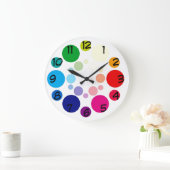 カラフル時計 ラージ壁時計 (ホーム)