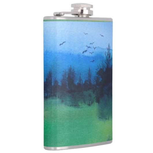 カラフル景観の同時代抽象デザイン フラスク (右)