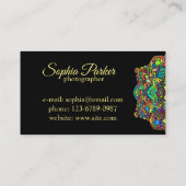 カラフル曼荼羅花 名刺 (裏面)