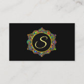 カラフル曼荼羅花 名刺 (正面)