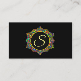 カラフル曼荼羅花 名刺