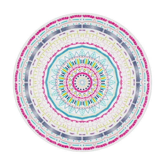 カラフル曼荼羅 カッティングボード (正面)