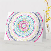 カラフル曼荼羅 カード (黄色い花)