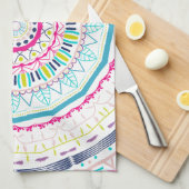 カラフル曼荼羅 キッチンタオル (四つ折り)