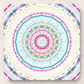 カラフル曼荼羅 コースター (正面)
