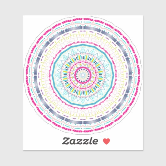 カラフル曼荼羅 シール (シート)