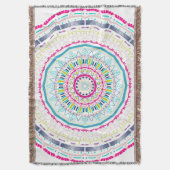 カラフル曼荼羅 スローブランケット (正面縦)