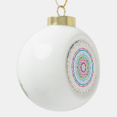 カラフル曼荼羅 セラミックボールオーナメント (左)