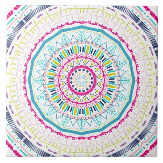 カラフル曼荼羅 タイル (正面)