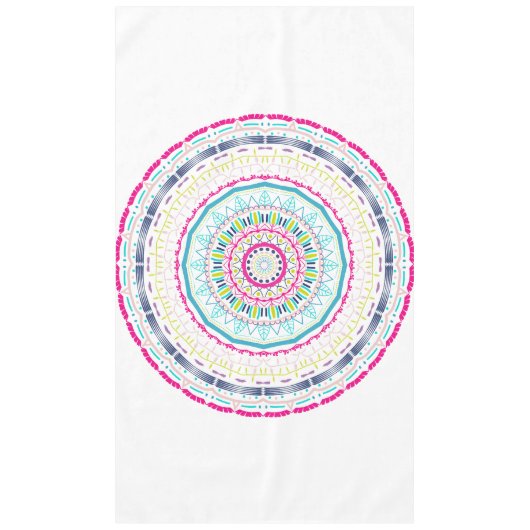 カラフル曼荼羅 テーブルクロス (正面)