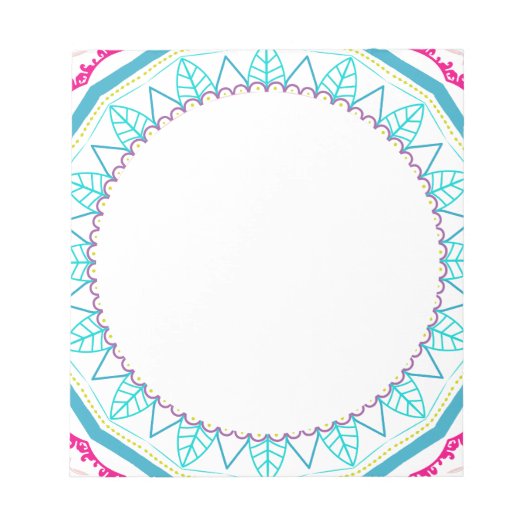 カラフル曼荼羅 ノートパッド (正面)