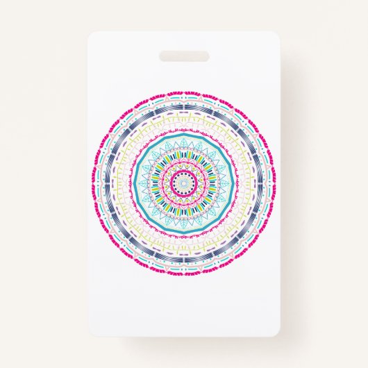 カラフル曼荼羅 バッジ (正面)