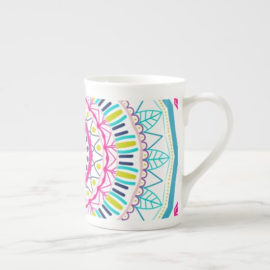 カラフル曼荼羅 ボーンチャイナマグカップ (右)