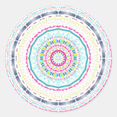 カラフル曼荼羅 ラウンドシール (正面)