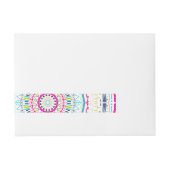 カラフル曼荼羅 ラップアラウンド宛名ラベル (正面)