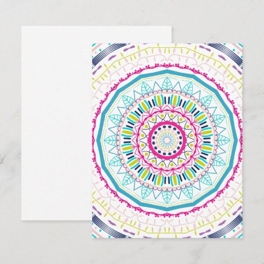 カラフル曼荼羅 招待状 (正面/裏面)