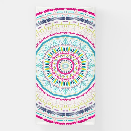 カラフル曼荼羅 横断幕 (縦)